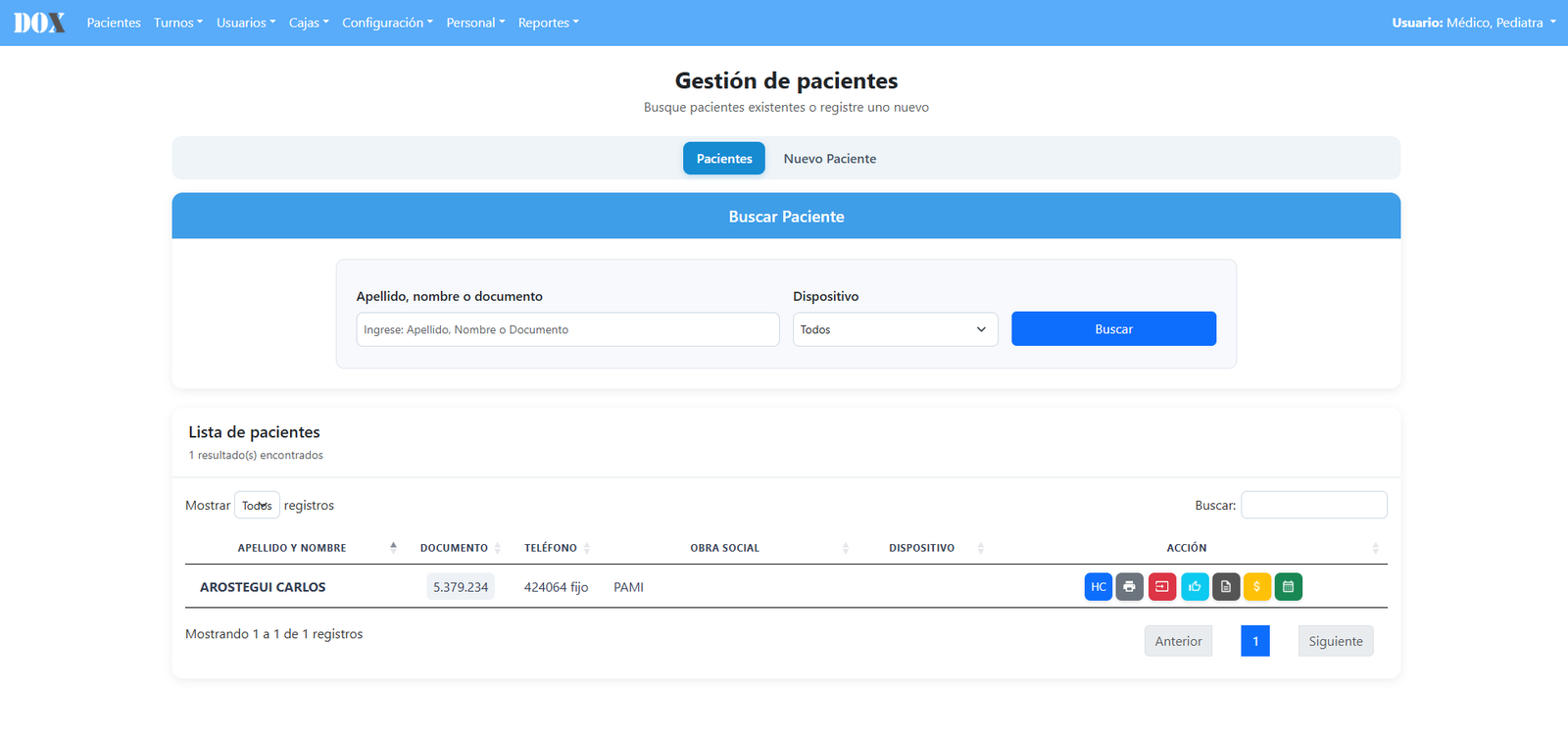 Gestión de Pacientes